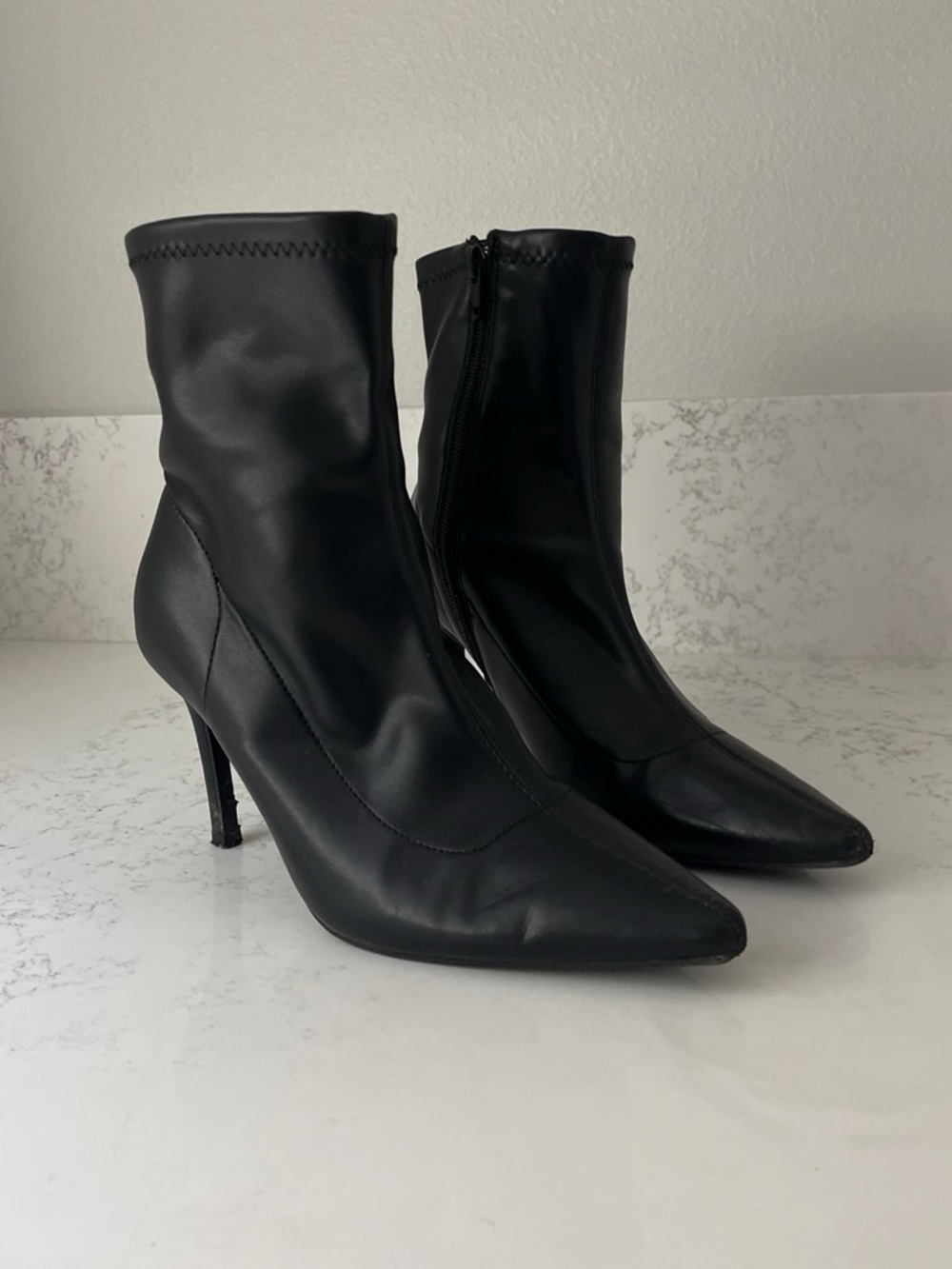 Sonoma Black Heel Boots Women’s - Sleek Leather Look